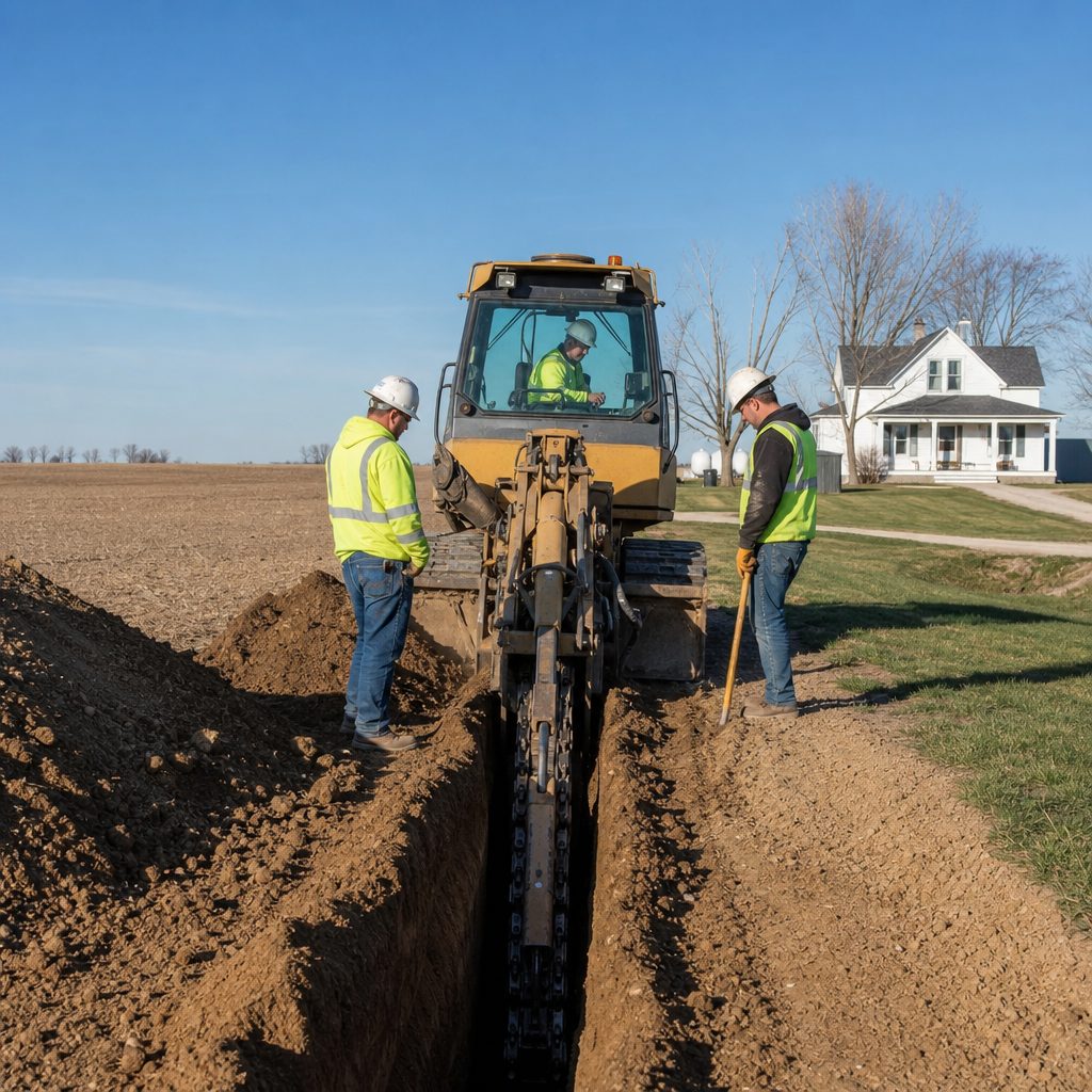 Utility Line Installation in Butler County, Kansas — What Rural Properties Need